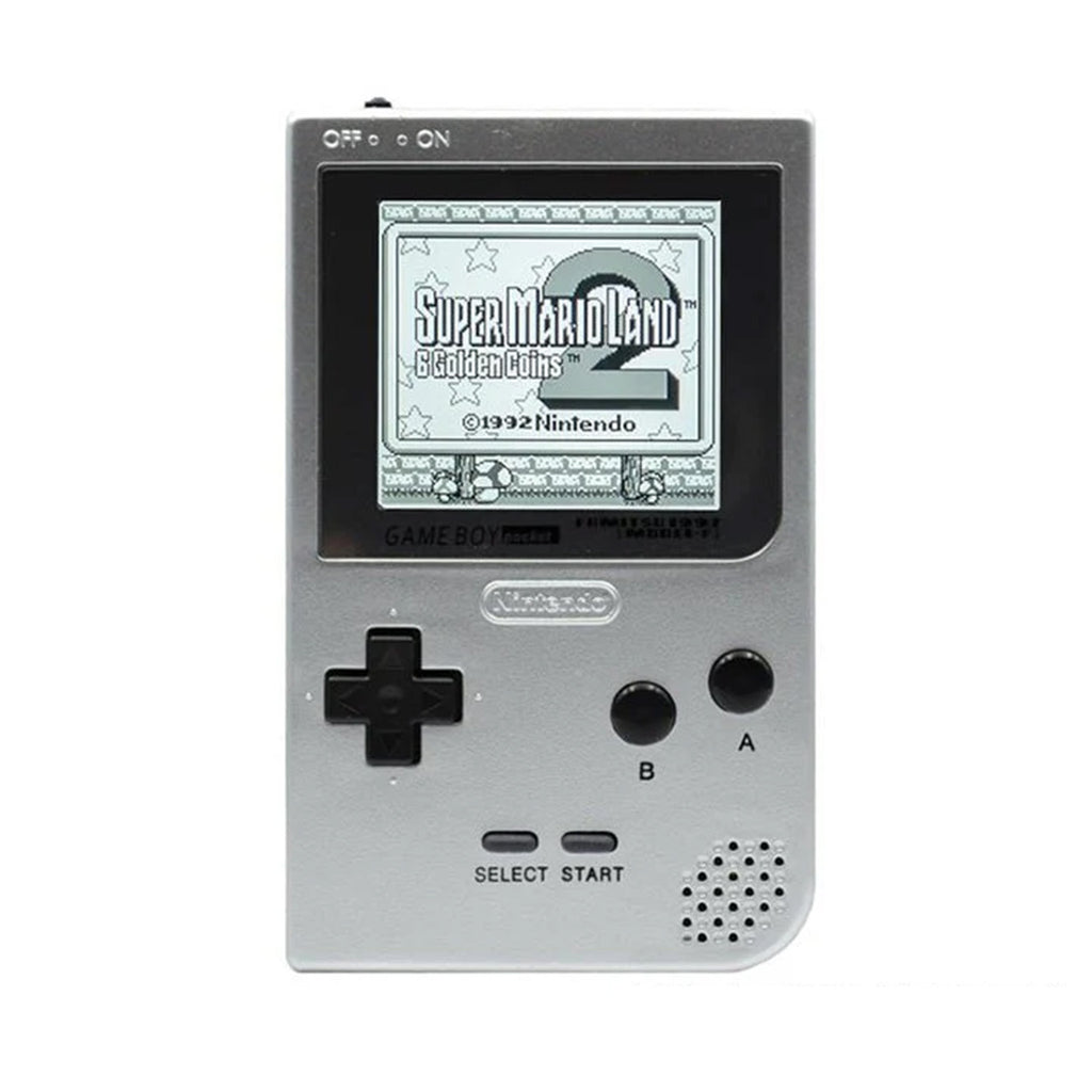 Console - Game Boy Pocket (Silver) (BACKLIT) - Super Retro - Game Boy