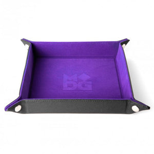 MDG Fold Up Velvet Dice Tray - Purple - Super Retro