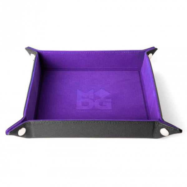 MDG Fold Up Velvet Dice Tray - Purple - Super Retro