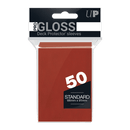 Ultra Pro Pro-Gloss Standard Deck Protector Sleeves 50 pack (Red) - Super Retro