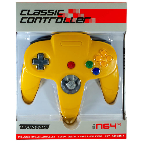 Controller - Nintendo 64 (New Generic) Yellow/Blue - Super Retro