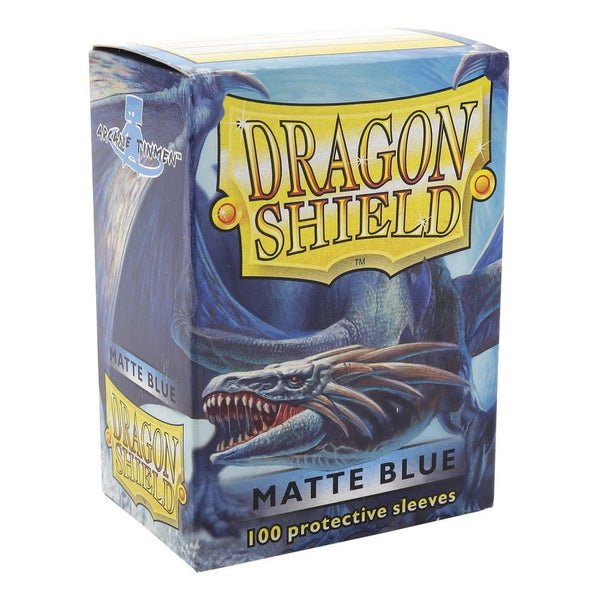 Dragon Shield Standard Sleeves 100 pack (Matte Blue) - Super Retro