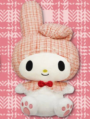 My Melody Hooded Tweed Pink Plush - Super Retro