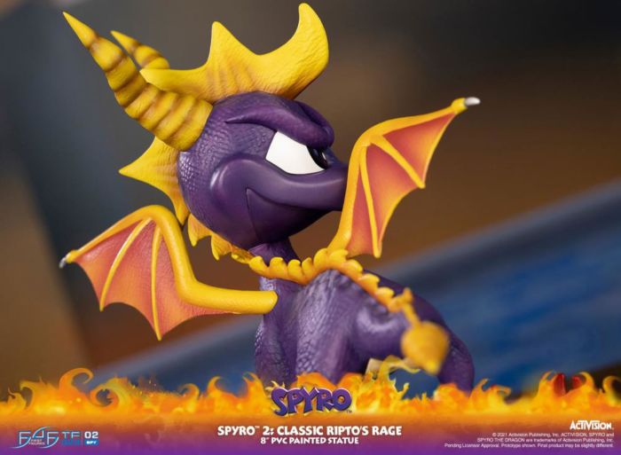 Spyro 2 - Classic Ripto's Rage 8" PVC Statue - Super Retro