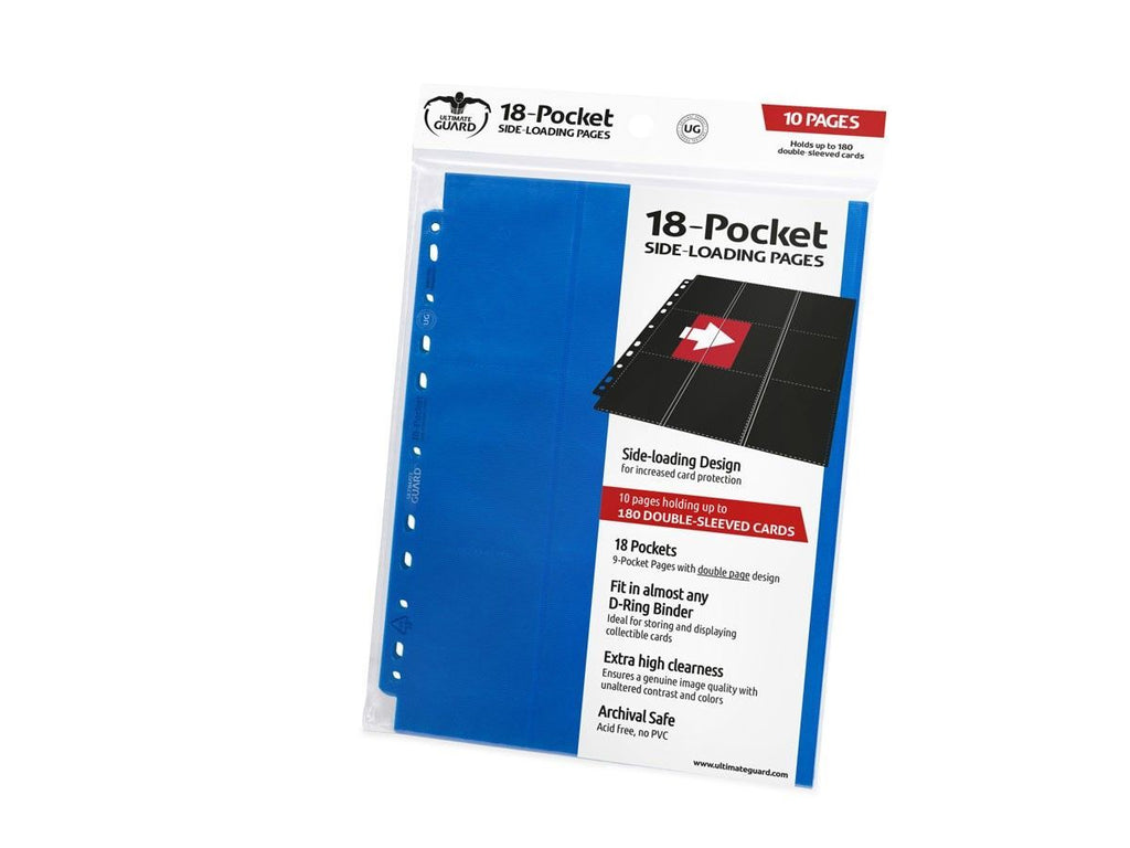 Card Sleeves Binder Sheets BCW 18-Pocket Side-Loading Pro Binder Pages - 10  Black Pages For MTG, Trading Cards, Acid-Free Protection Playing Card Binder