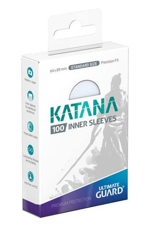 Ultimate Guard Katana Standard Size Inner Sleeves 100 pack (Transparent) - Super Retro