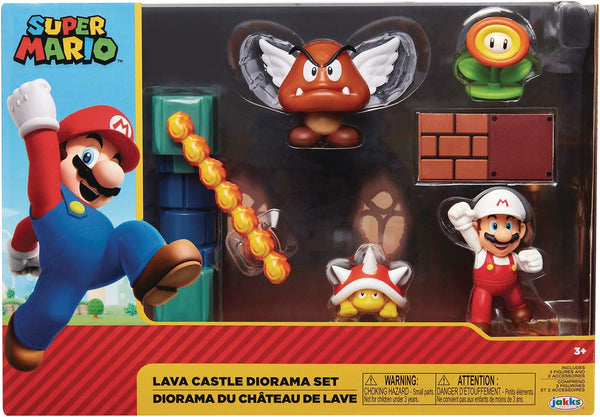 World of Nintendo Lava Castle Diorama Set - Super Retro
