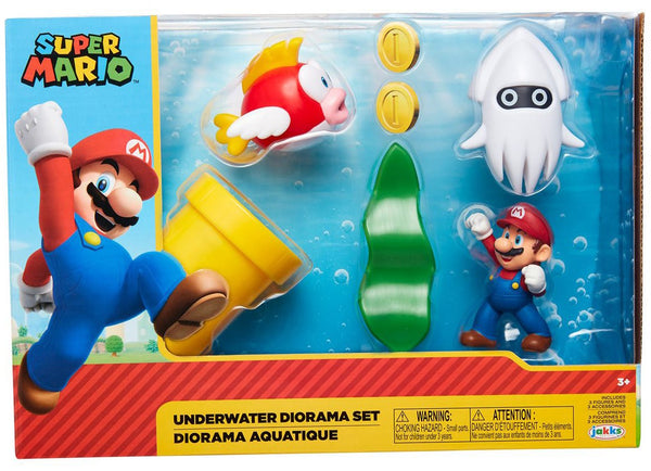 World of Nintendo Underwater Diorama Set - Super Retro