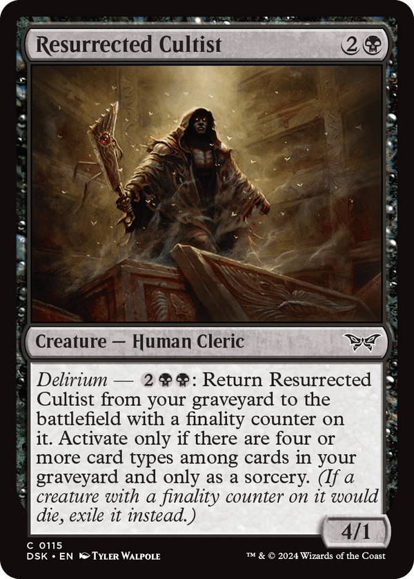 (0115) Resurrected Cultist - Duskmourn: House of Horror - Super Retro