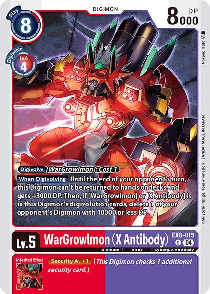 (015) WarGrowlmon (X Antibody) - EX8 - Super Retro
