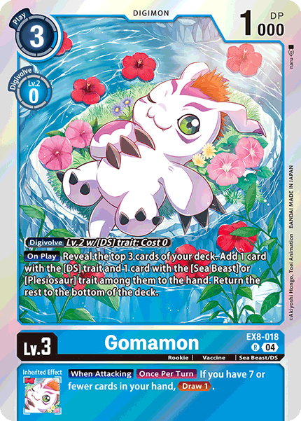 (018) Gomamon - EX8 - Super Retro