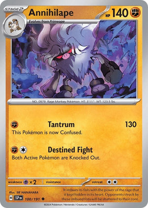 (100/191) Annihilape - Surging Sparks - Super Retro