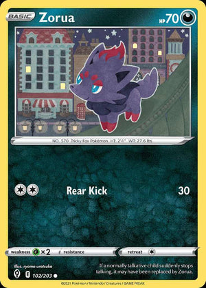 (102/203) Zorua - Evolving Skies - Super Retro