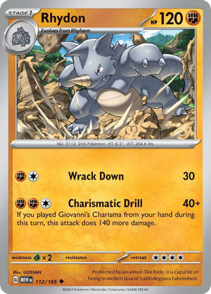 (112/165) Rhydon - SV 151 - Super Retro