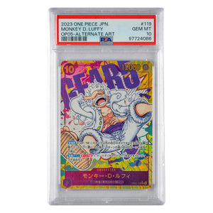 (119) 2023 Monkey D. Luffy Alt Art OP05 PSA10 - Super Retro