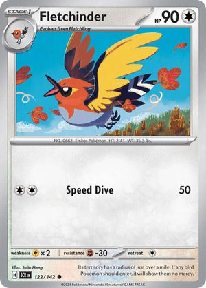 (122/142) Fletchinder - Stellar Crown - Super Retro