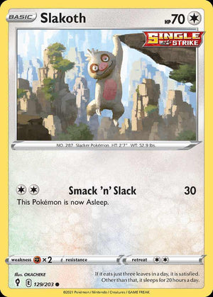 (129/203) Slakoth - Evolving Skies - Super Retro