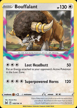 (148/196) Bouffalant - Lost Origin - Super Retro
