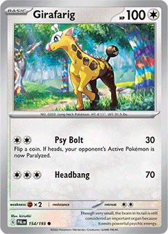 (154/193) Girafarig - Paldea Evolved - Super Retro