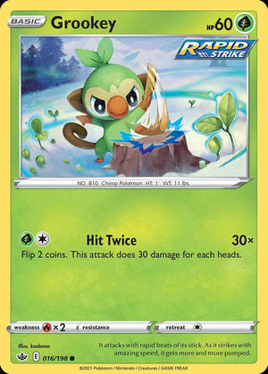 (16/198) Grookey - Chilling Reign - Super Retro