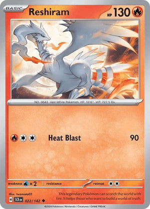 (22/142) Reshiram - Stellar Crown - Super Retro
