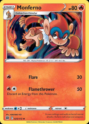 (25/172) Monferno - Brilliant Stars - Super Retro
