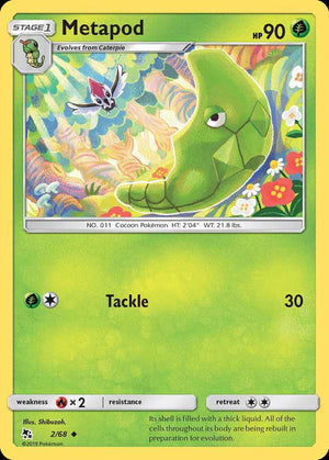 (2/68) Metapod - Hidden Fates - Super Retro