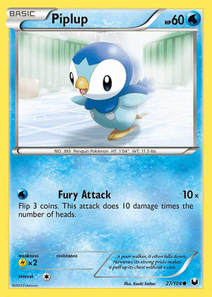 (27/108) Piplup - Dark Explorers - Super Retro