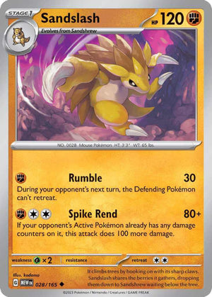 (28/165) Sandslash - SV 151 - Super Retro