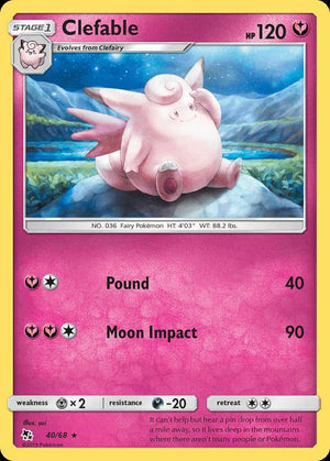 (40/68) Clefable - Hidden Fates - Super Retro