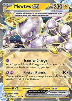 (58/182) Mewtwo EX - Paradox Rift - Super Retro