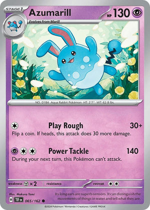 (65/162) Azumarill - Temporal Forces - Super Retro