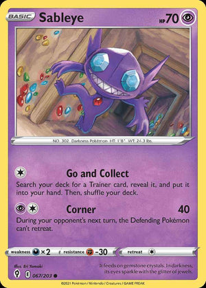 (67/203) Sableye - Evolving Skies - Super Retro
