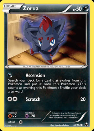 (69/108) Zorua - Dark Explorers - Super Retro
