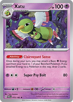 (72/182) Xatu - Paradox Rift - Super Retro