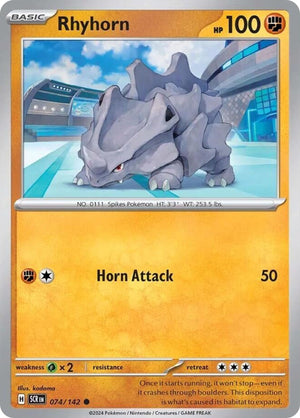 (74/142) Rhyhorn - Stellar Crown - Super Retro
