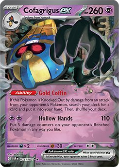 (76/182) Cofagrigus EX - Paradox Rift - Super Retro