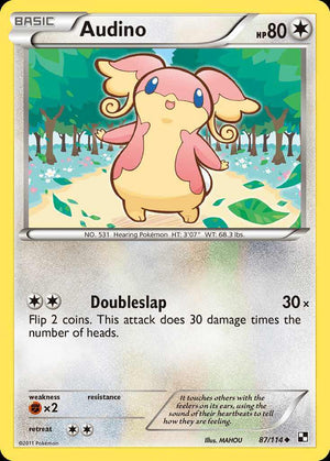 (87/114) Audino - Black & White - Super Retro