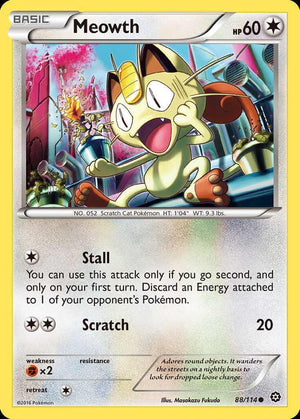 (88/114) Meowth - Steam Siege - Super Retro