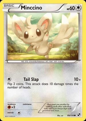 (88/114) Minccino - Black & White - Super Retro