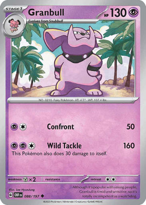 (88/197) Granbull - Obsidian Flames - Super Retro