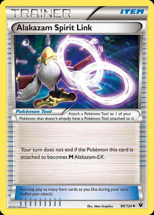 (90/124) Alakazam Spirit Link - Fates Collide - Super Retro