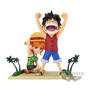 One Piece World Collectable Figure Log Stories - Monkey D. Luffy & Nami