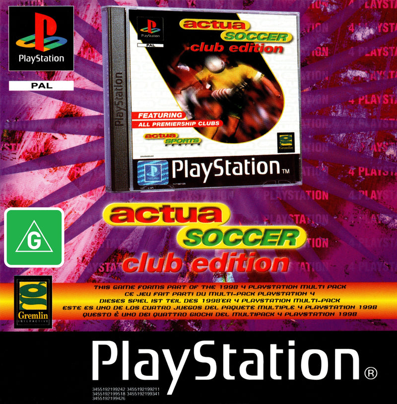 Actua Soccer Club Edition - PS1 - Super Retro