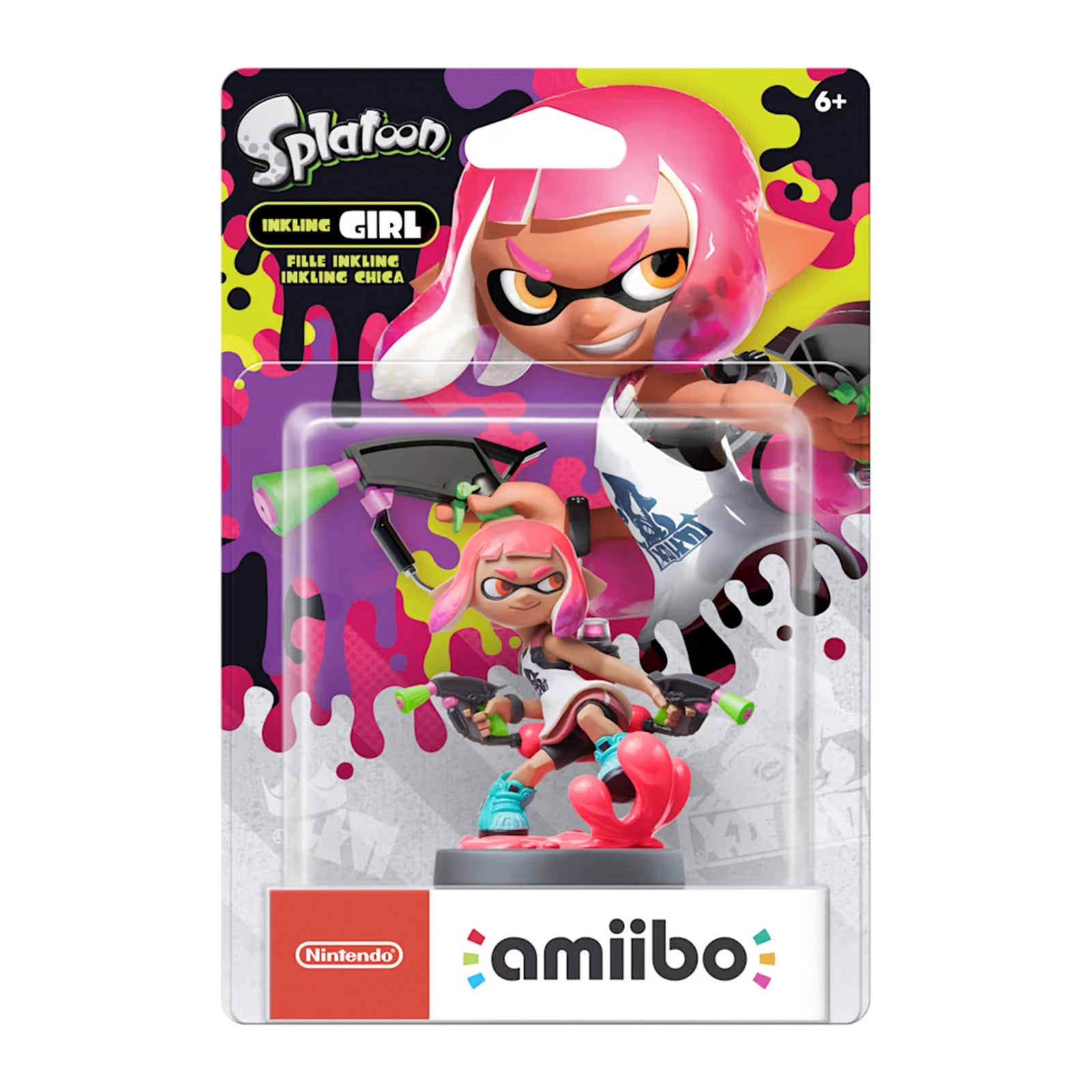 Amiibo - Inkling Girl (Pink) - Super Retro - Amiibo