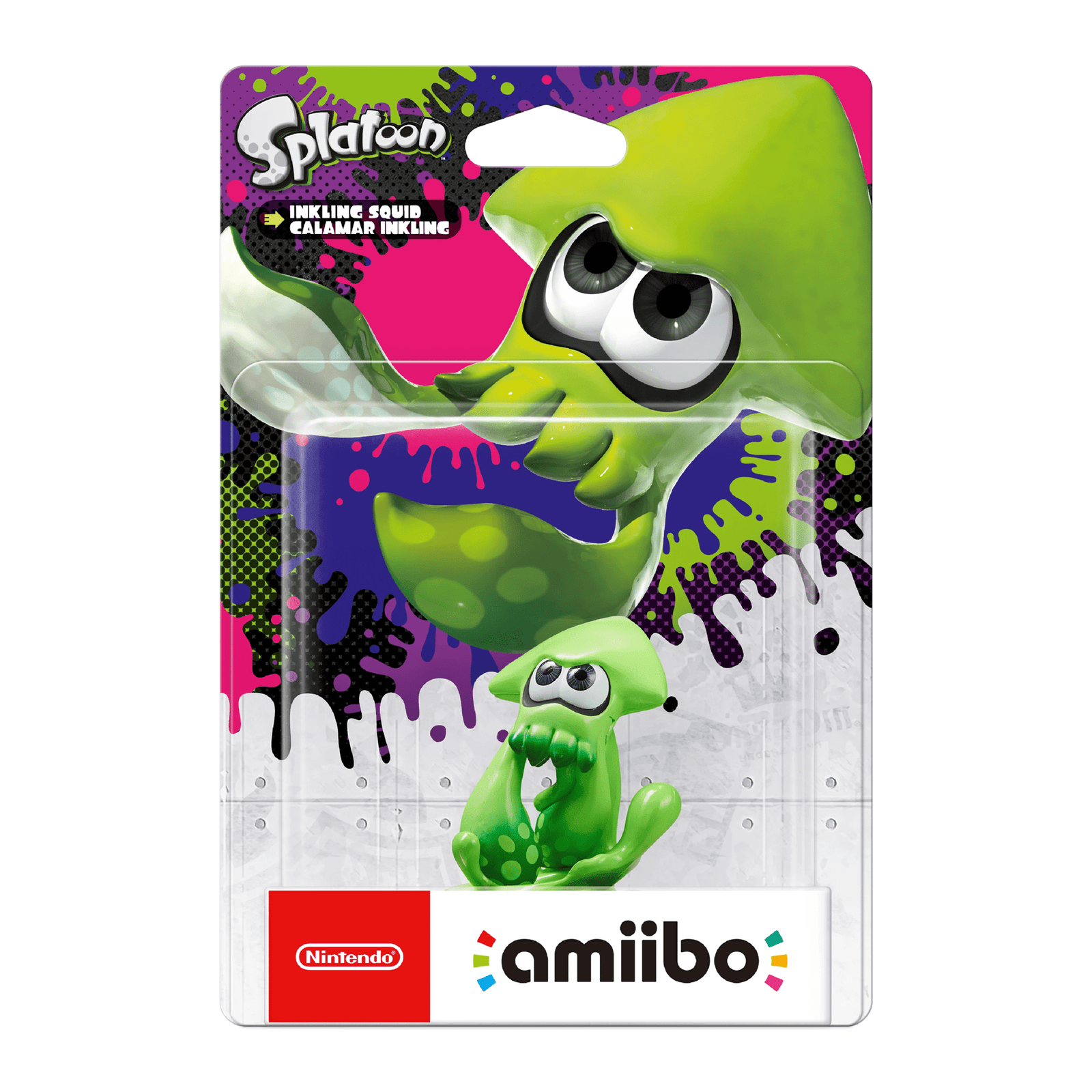 Amiibo - Inkling Squid (Green) - Super Retro - Amiibo