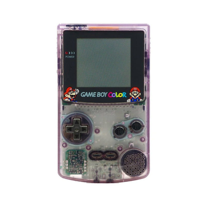 Console - Game Boy Color (Jusco Mario Atomic Purple - Clear Purple) - Super Retro