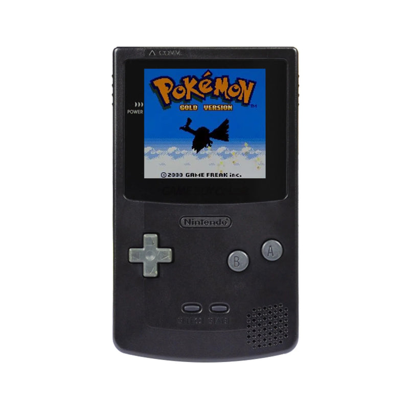 Console - Game Boy Color (New Generic Shell - Black) (BACKLIT) - Super Retro