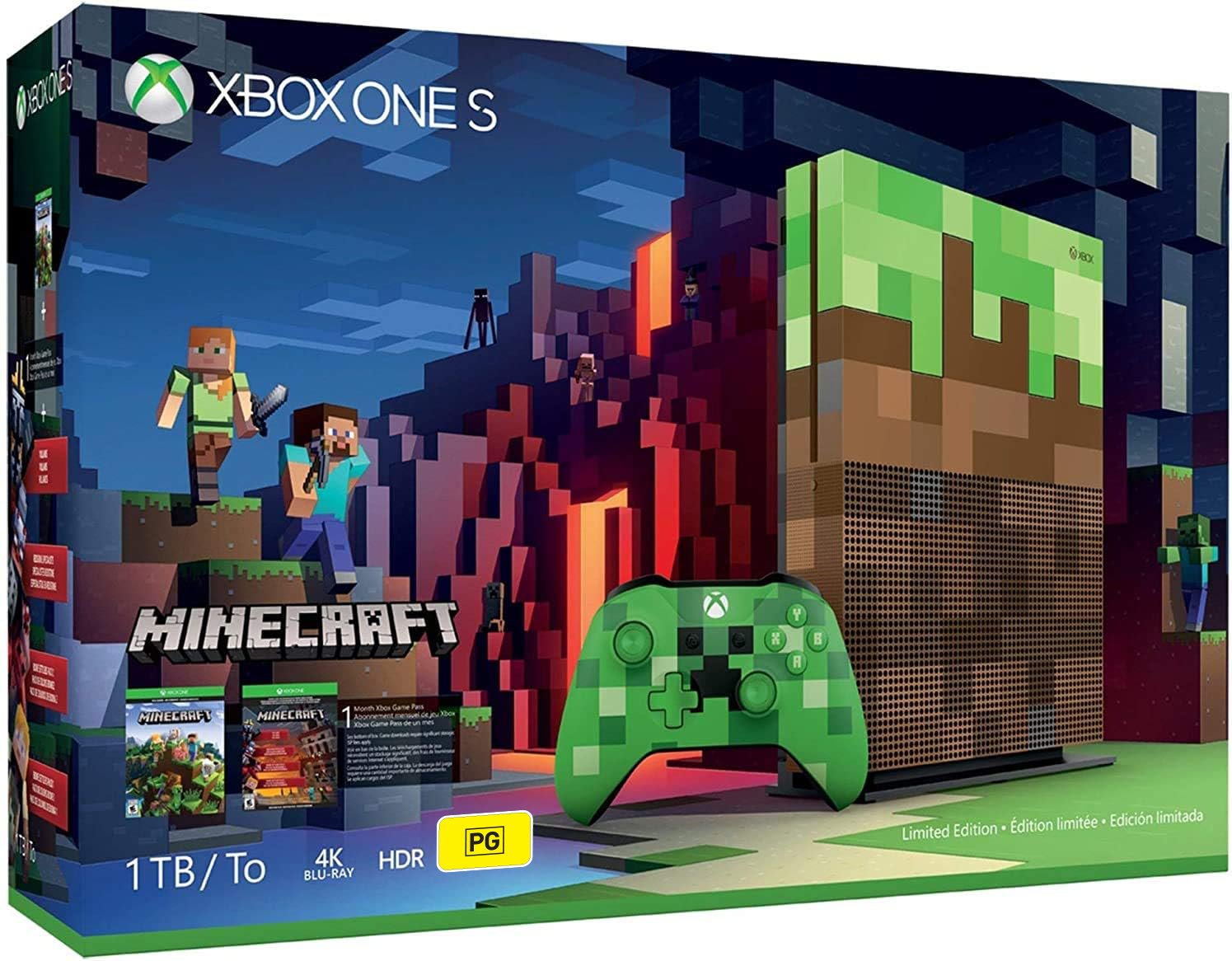 Console - Xbox One S: Minecraft Edition - Super Retro - General