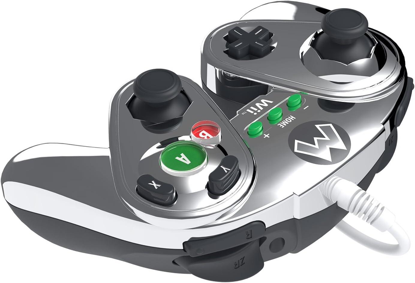 Controller - Metal Mario Wired Fight Pad - Super Retro - Wii